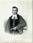 31780 Portret van G. Barger, geboortejaar onbekend, hervormd predikant te Utrecht (1856-1867), overleden 1877. Te halve ...