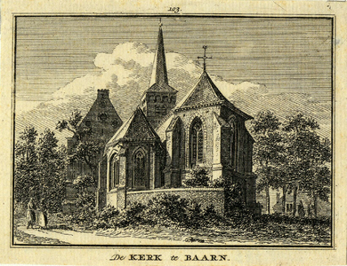 200396 Gezicht op de Nederlands Hervormde kerk te Baarn uit het oosten.