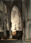 36992 Interieur van de Domkerk te Utrecht uit het noordoosten: gezicht vanuit de noordelijke kooromgang naar het ...