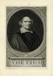 32186 Portret van Gijsbert Voet, geboren 1589, hoogleraar in de theologie aan de Utrechtse hogeschool (1634-1676), ...