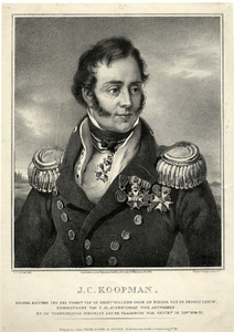 31944 Portret van J.C. Koopman, geboren 1790, commandant van de scheepsmacht voor Antwerpen (1830-1832); lid van het ...