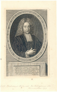 39162 Portret van Adriaan Reland, geboren 1676, hoogleraar in de Oosterse talen aan de Utrechtse hogeschool ...
