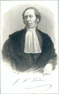 39301 Portret van prof. G.W. Vreede, geboren 1809, hoogleraar in de rechtsgeleerdheid aan de Utrechtse hogeschool ...