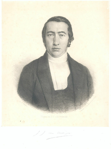 39070 Portret van J.J. van Oosterzee, geboren 1817, hoogleraar in de theologie aan de Utrechtse hogeschool (1862-1882), ...