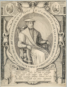 38872 Portret van W. van Diemen, geboren 1507, president van de kleine rol van het Hof van Utrecht, overleden 9 ...