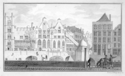 38304 Gezicht op de Oudegracht te Utrecht met de voorgevels van de huizen aan de noordzijde van de gracht: Blijdestein ...