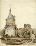 201221 Gezicht op de ruïne van het kasteel Duurstede te Wijk bij Duurstede met links de Bourgondische toren.