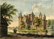 201348 Gezicht op het kasteel De Haar bij Haarzuilens uit het noordoosten.N.B. De gemeente Haarzuilens is per 1 januari ...