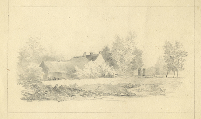 201441 Gezicht op een boerderij bij het huis Hunthum bij Nieuwersluis.