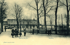 165162 Gezicht op het H.S.M.-station Beverwijk te Beverwijk.