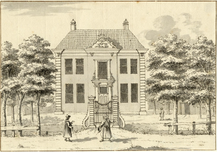 202074 Gezicht op de voorgevel van het huis Weerestein bij Nieuwersluis vanaf het jaagpad langs de Vecht.