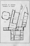 118670 Plattegrond van het Anatomisch Instituut (voormalige Statenkamer, Janskerkhof 3) te Utrecht.