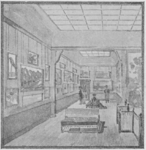 118776 Interieur van de Tentoonstellingszaal van de Vereniging Voor de Kunst (Nobelstraat 12) te Utrecht: ...