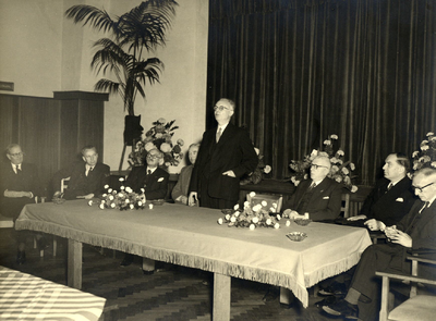 100169 Afbeelding van de officiële opening van de nieuwe werkplaats en kantine van het Provinciaal en Gemeentelijk ...