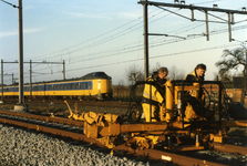 129136 Afbeelding van de werkzaamheden in verband met de viersporigheid tussen Utrecht en Groenekan.