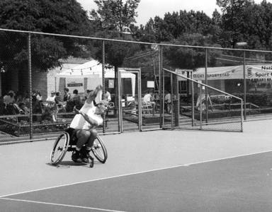 103737 Afbeelding van tennisser Ricky Molier tijdens de 14th Dutch Open Wheelchair Tennis Championships ...