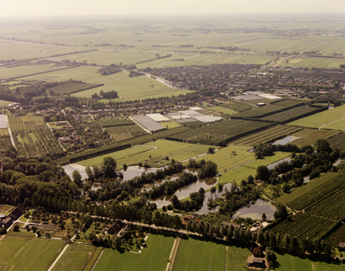 50104 Luchtfoto van de polder Oudeland en Indijk te Harmelen, uit het noorden, met op de voorgrond de Breudijk en het ...