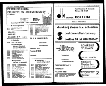  Dordrecht. Uitgave: adresboek openbare instanties en bedrijfsleven 1974 (volgens officiële gegevens en eigen ...