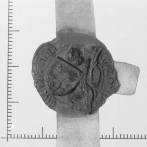 159 Een schuinlinksstaand gotisch schild, 07-04-1467