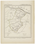 46 Een gemeente kaartje van Lienden. De gemeente grens is ingetekend en ingekleurd, 1868
