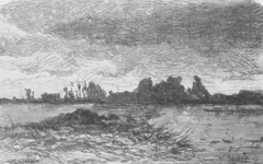 380; Fotokopie van een ets van W. Roelofs van het Abcoudermeer