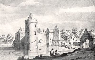 456; Fotokopie van een tekening van het Slot te Abcoude