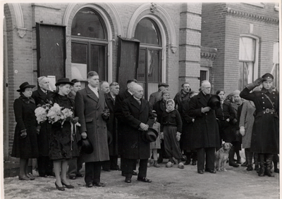  Installatie van jhr. mr. L.A. Quarles van Ufford als burgemeester van Abcoude in 1947