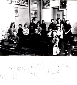  Leerlingen van de openbare lagere school te Baambrugge omstreeks 1924.