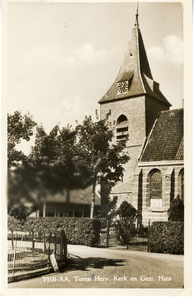  Toren Nederlands-Hervormde kerk en gemeentehuis te Ter Aa