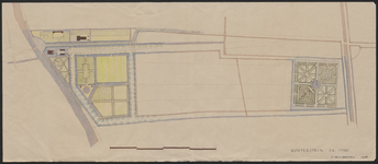  Kaart van Gunterstein omstreeks 1700