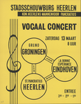 1100-A-21 Vocaal Concert, Affiche houdende de aankondiging van een optreden door het K.H.M. St. Pancratius, m.m.v. de ...