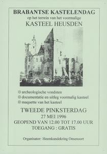 7 'Brabantse Kastelendag op het terrein van het voormalige kasteel Heusden Tweede Pinksterdag 27 mei 1996'