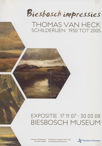 8 'Biesbosch impressies. Thomas van Heck. Schilderijen 1930 tot 2005. Expositie 17 11 07 - 30 03 08 Biesbosch Museum'