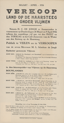 18 'Maart - april - 1936. Verkoop. Land op de Haarsteeg en onder Vlijmen'