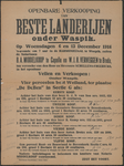26 'Openbare verkooping van beste landerijen onder Waspik. Op woensdagen 6 en 13 December 1916 's-avonds om 7 uur in de ...