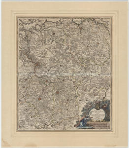 36 Kaart van het hertogdom Brabant Ducatus Brabantiae Nova Tabula in qua Lovanii, Bruxellarum, March. S. Imperii Sylvae ...