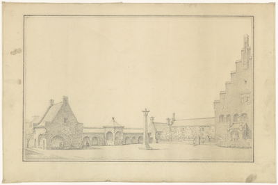 109 Raadhuis Waalwijk (definitief ontwerp) /Perspectief oostzijde, <1930>