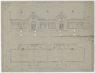 133 Openbare school, Waalwijk /Ontwerp voor vergroting, 1881