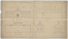 134 Openbare school, Waalwijk /Ontwerp voor bouw schoolgebouw, 1872