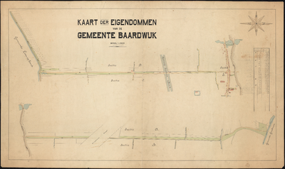 218 Kaart der eigendommen van de gemeente Baardwijk , ca.1900
