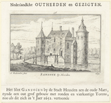 GAN002 Het slot te Gansoyen bij de stad Heusden in 1652. Gansoyen (ook: Gansooien of Gansoijen) was een dorp nabij ...