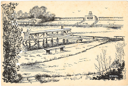 CMO00300-220 Zwembad in WinkelDe zwembadcommissie die zich bezighield met de plannen voor de aanleg van een zwembad in ...