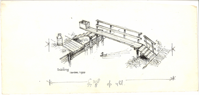 CMO00400-201 Historische afbeelding van een draaibrug bij Den Haal ca. 1900Illustratie bij artikel t Veen vormde ...