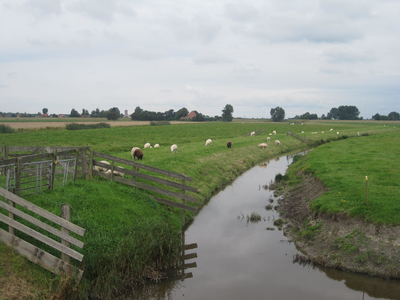 WAT120003327 Aan de linkerkant van de stolpboerderij ''Uilenhoek'', recht tegenover de Edammerweg het restant van de ...