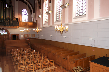 WAT120003782 Midden in de Hoogstraat op nummer 18 staat de Evangelisch Lutherse Kerk, die is gebouwd. Het gebouw uit ...