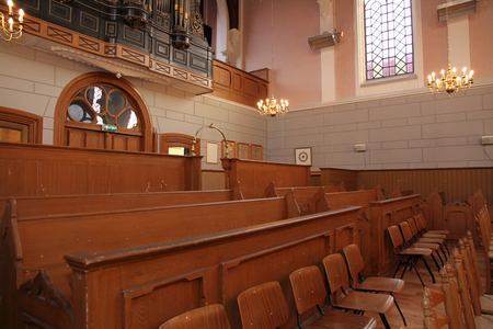 WAT120003791 Midden in de Hoogstraat op nummer 18 staat de Evangelisch Lutherse Kerk, die is gebouwd. Het gebouw uit ...