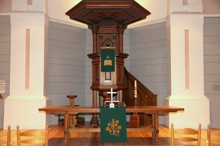 WAT120003796 Midden in de Hoogstraat op nummer 18 staat de Evangelisch Lutherse Kerk, die is gebouwd. Het gebouw uit ...