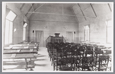 WAT002000563 Interieur van Hervormd Centrum 'De Schutse'Het evangelisatielokaal werd gebouwd in 1917, als kerkgebouw ...