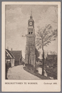 WAT002000926 Beschuittoren te Wormer, gebouwd in 1620 en gesloopt in 1896 door de firma Boots uit Haarlem. Hij heeft ...