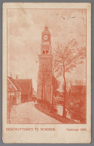 WAT002000927 Beschuittoren te Wormer, gebouwd in 1620 en gesloopt in 1896 door de firma Boots uit Haarlem. Hij heeft ...